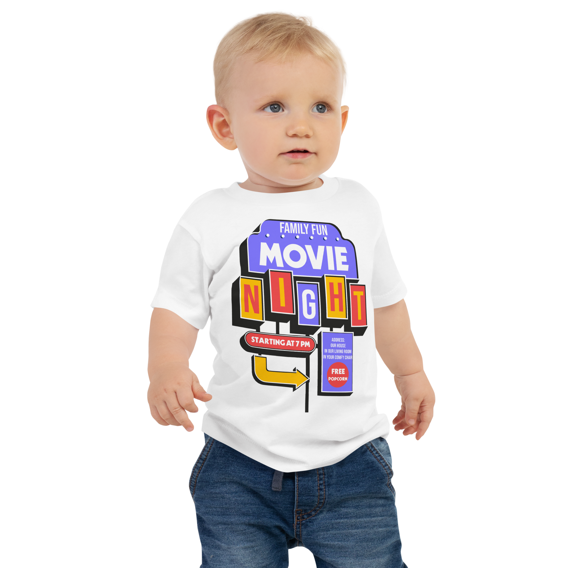 FAMILY FUN MOVIE NIGHT CLASSIC (Baby 6-24m) – Family Fun T-shirts, image size:1920x1920